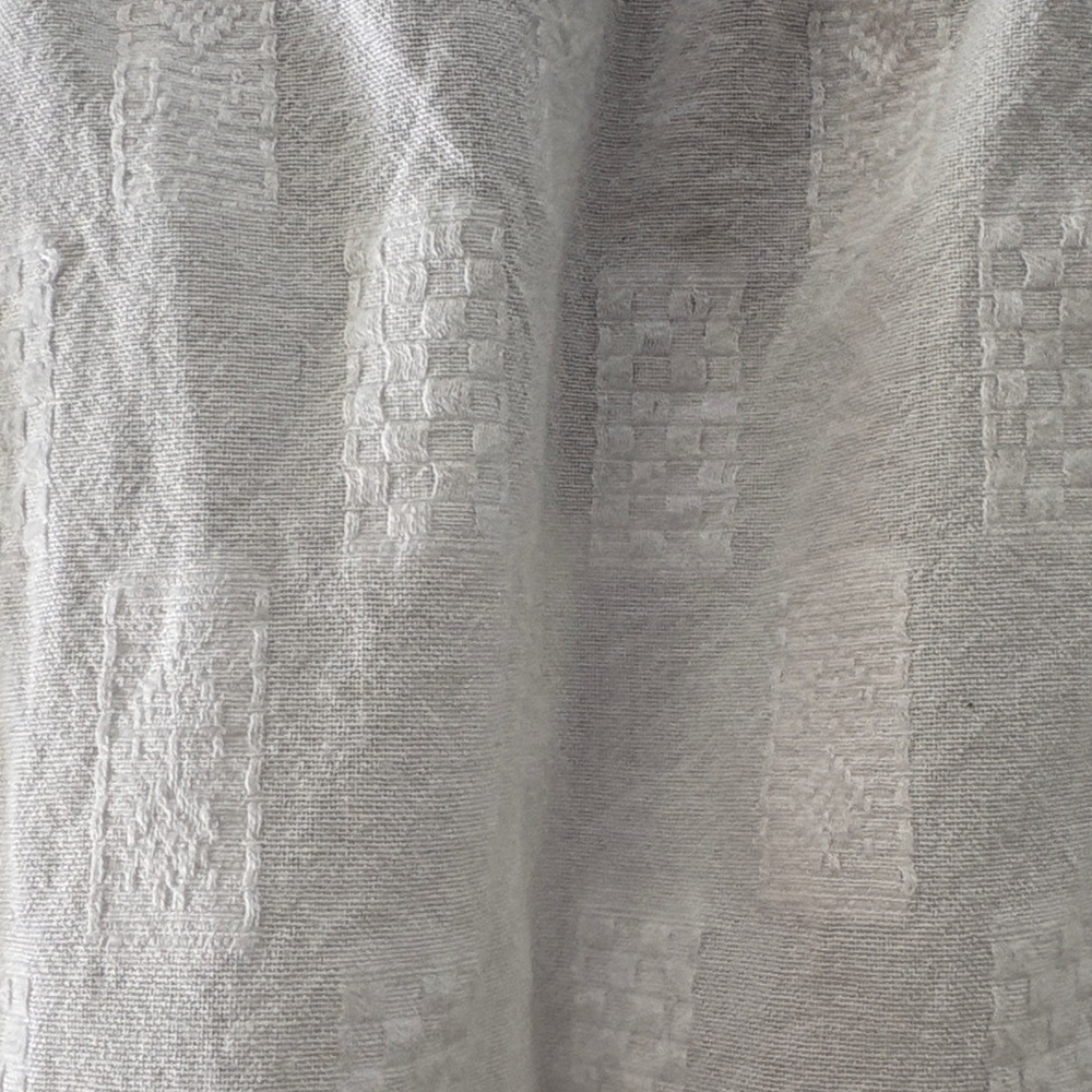 Madewell: V-Neck Smocked Waist Pull-over Top, Size L, White - Picture 8 of 8
